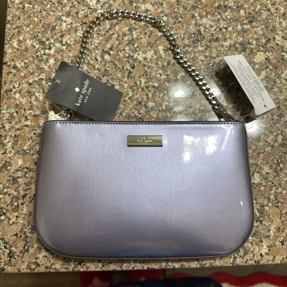 Kate Spade Lavender Wristlet with Chain Strap- NWT